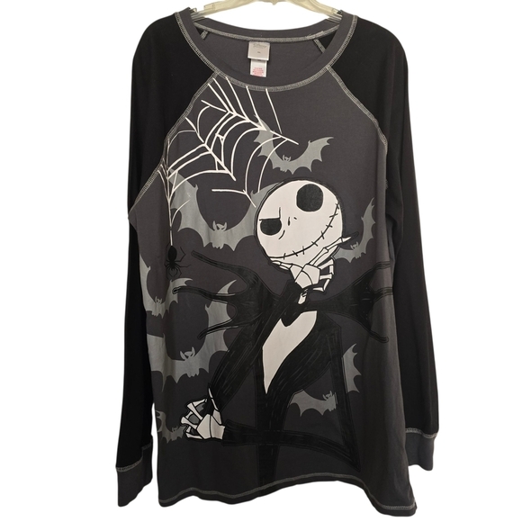 Disney Other - Disney Store Nightmare Before Christmas Black White Long Sleeve Shirt